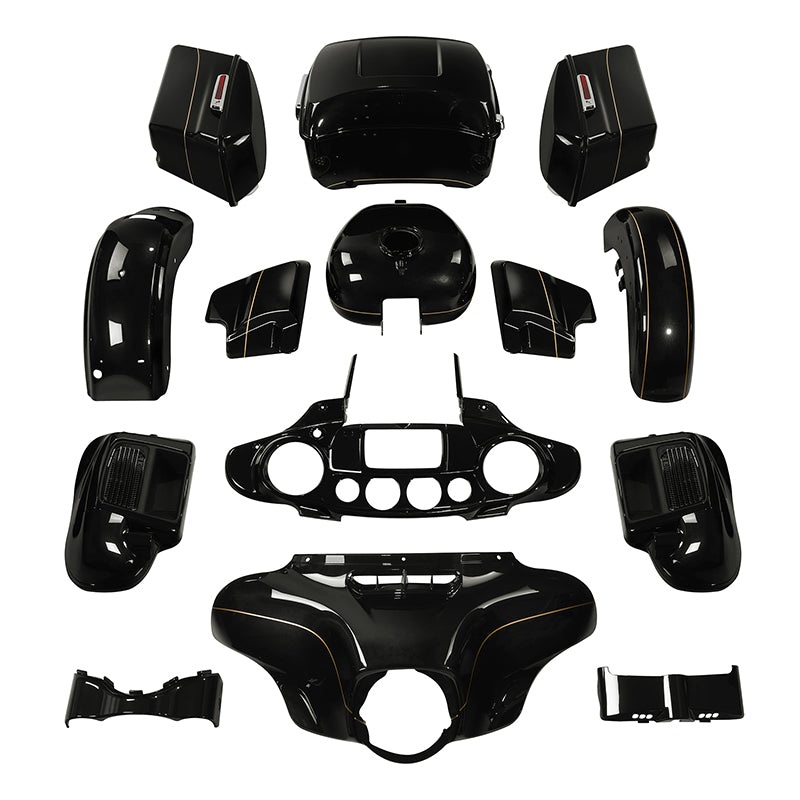 HR3 Black Quartz 2016UL Complete Body Fairing Kit For Harley Ultra Limited  FLHTK 14-23
