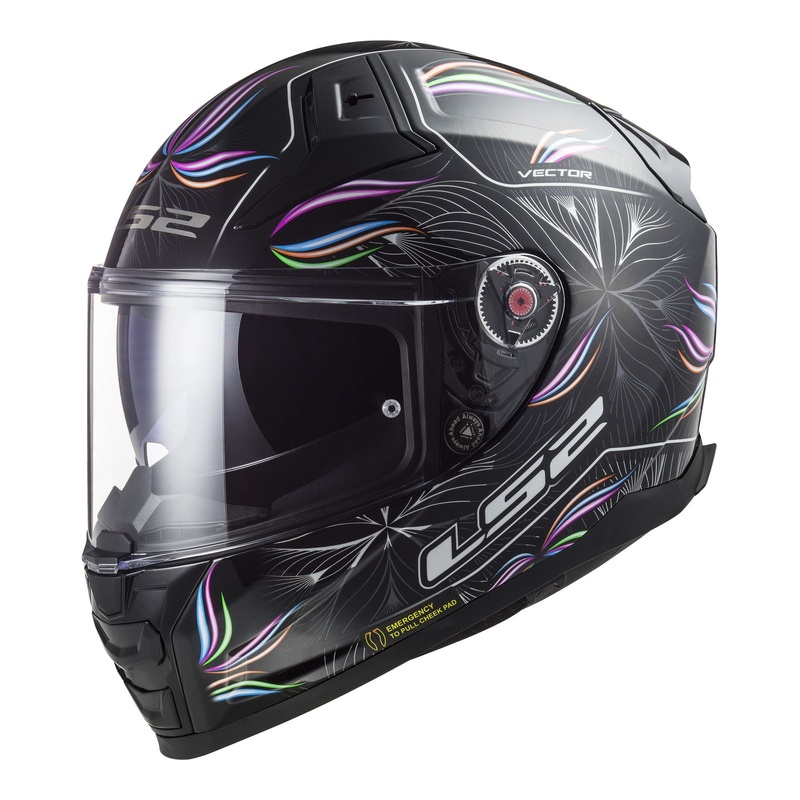 LS2 FF811 Vector II Tropical Helmet – Black / White 06
