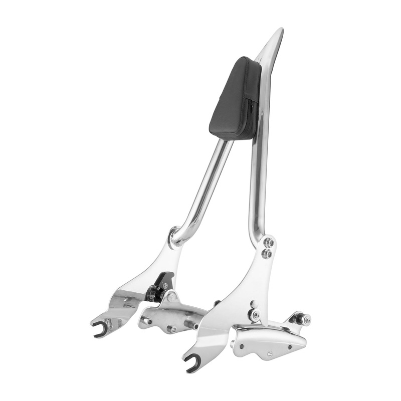 2009-2025 Harley Touring Chrome Passenger Backrest Sissy Bar & Docking Kit