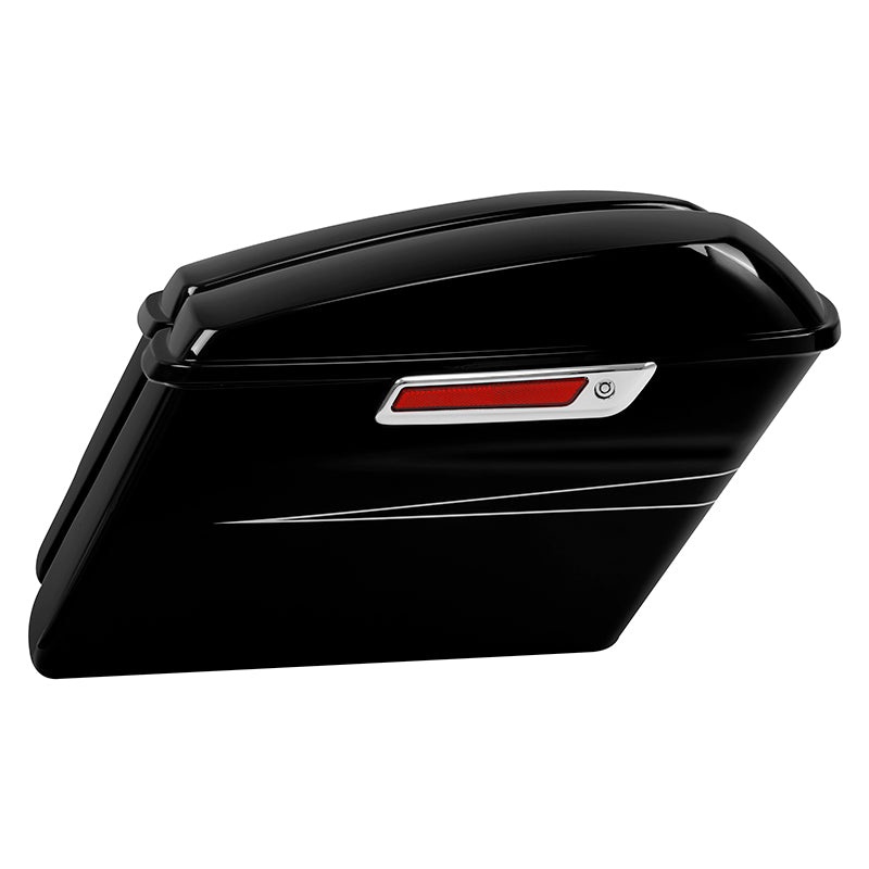HR3 Vivid Black 2015S Hard Saddlebags (Regular) For 14-23 Harley Touring