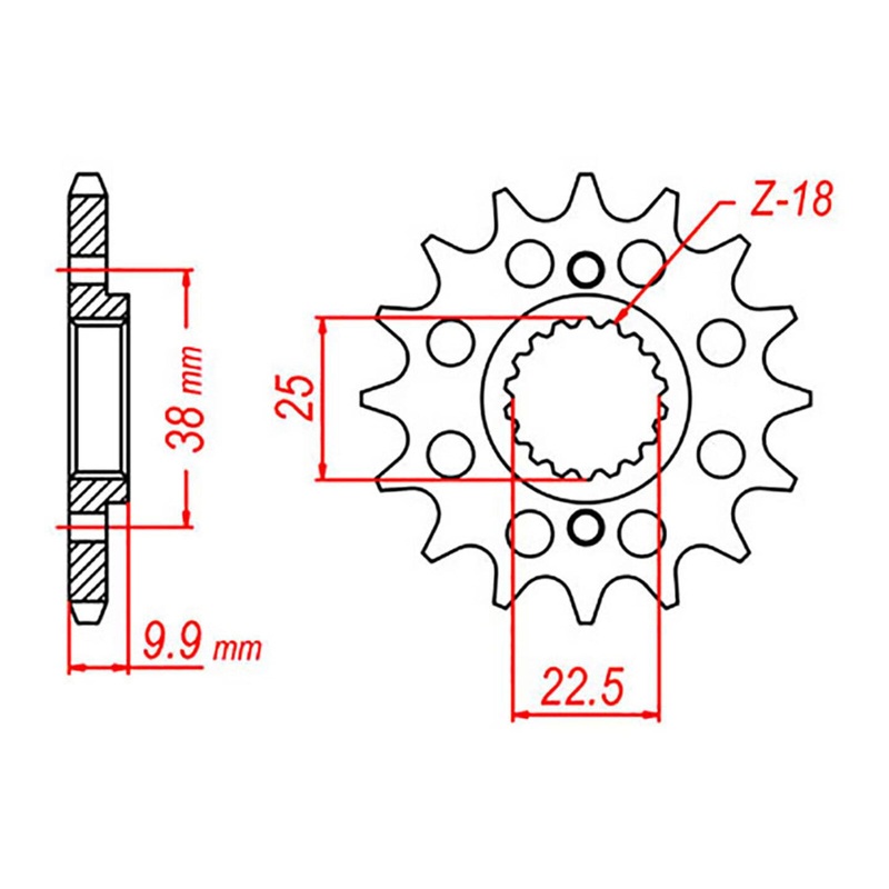 MTX 403 Steel Front Sprocket #520 (10-BM3)