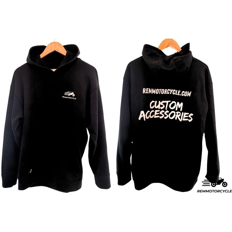 Black Remmotorcycle hoodie