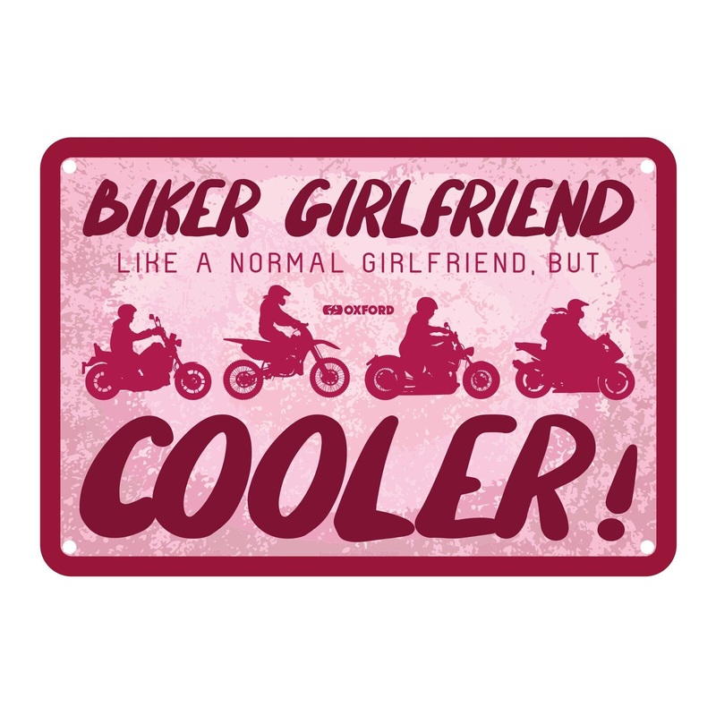 Oxford Garage Metal Sign: “Biker Girlfriend Cooler”