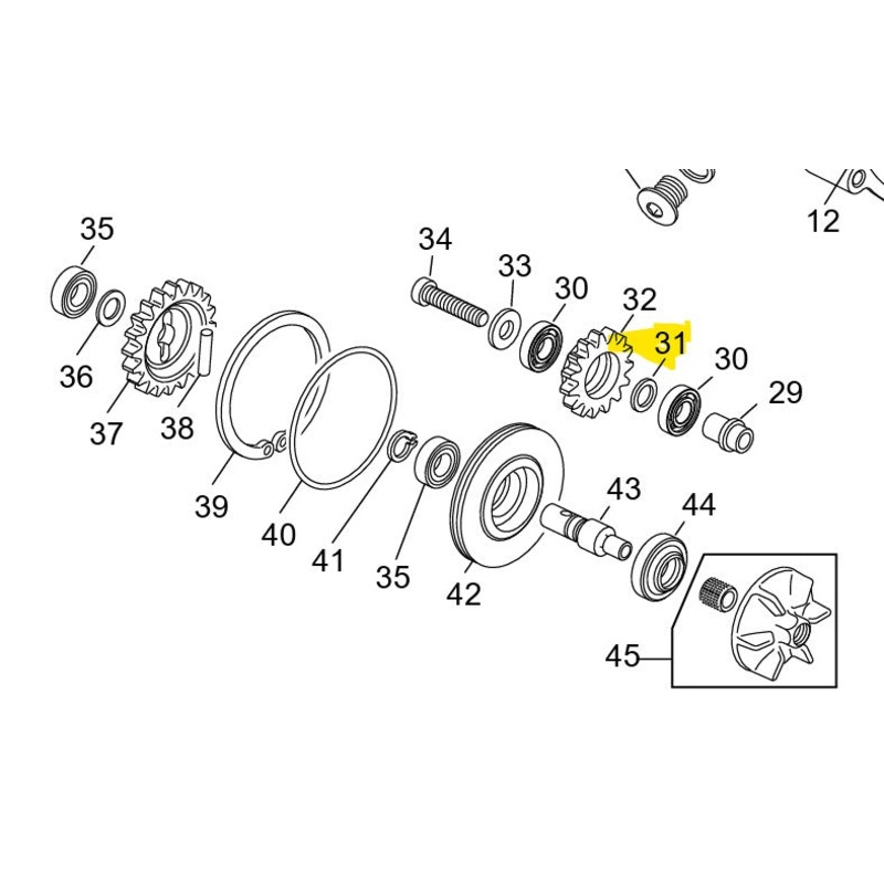 SCORPA SHERCO WATERPUMP WASHER