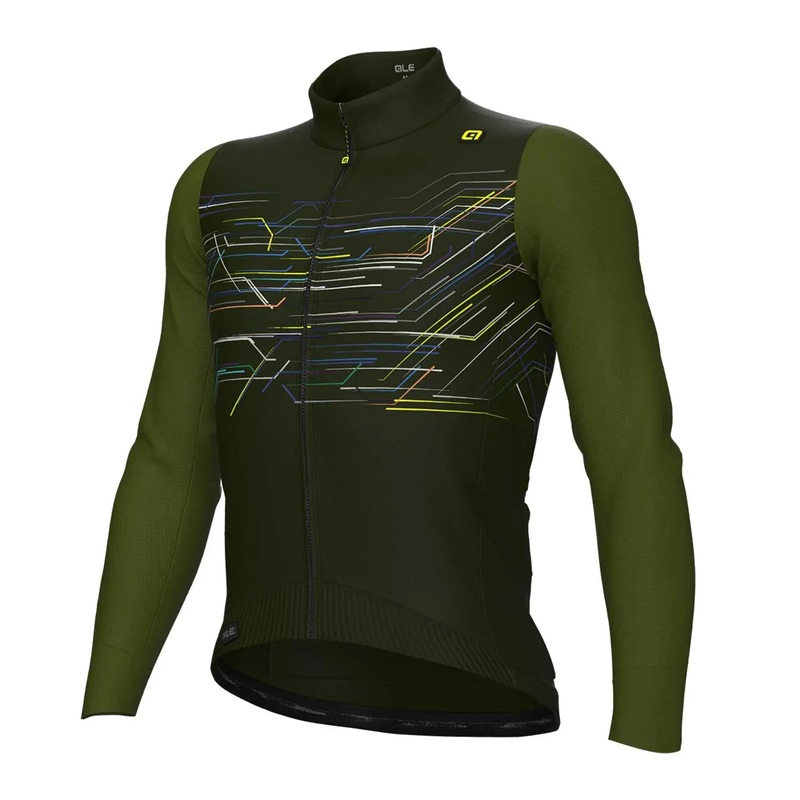 Ale Clothing Megabyte PR-E Long Sleeves Cycle Jersey Green