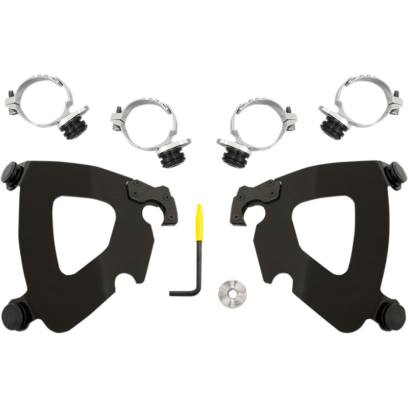 Gauntlet Fairing Trigger-Lock Mounting Hardware, Black – 14-17 Dyna