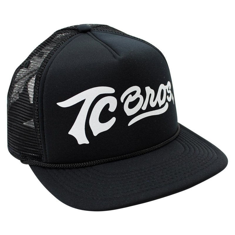 TC Bros. Script Trucker Hat – Black/White