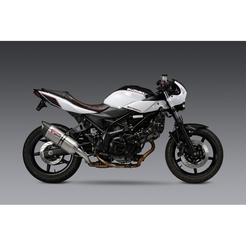 SV650 17-24/SV650X 19-24 AT2 Stainless Slip-On Exhaust, w/ Stainless Muffler