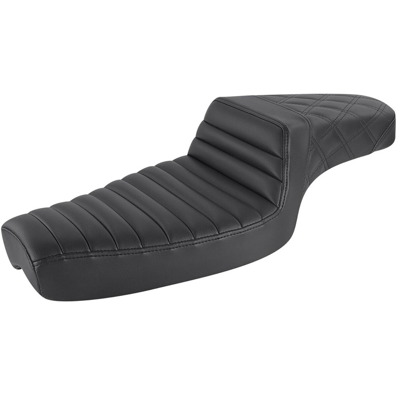 Step Up Front TR & Rear LS Seat, Black – 79-03 Sportster