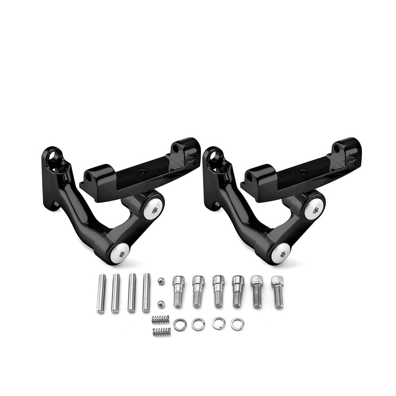 1994-2022 Harley Davidson Touring Road King Zinc Alloy Black Rear Passenger Adjustable Floorboard Mount