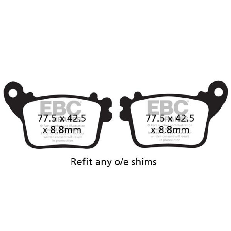 Brakes – FA436V Semi Sintered – EBC (Rear)