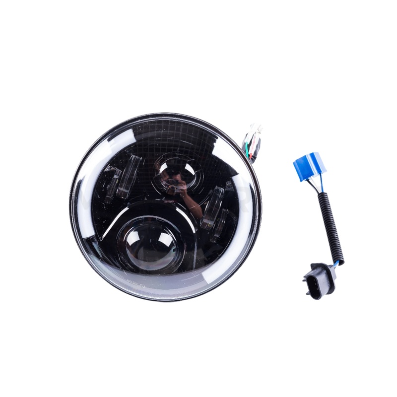 LED Motorcycle Headlight Multi 20 cm with Integrated Turn Signals