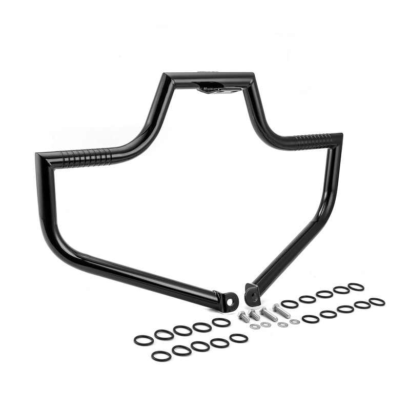 2004-2022 Harley Sportster XL 883 1200 Gloss Black Front Highway Bar, Mustache Engine Guard Crash Bar