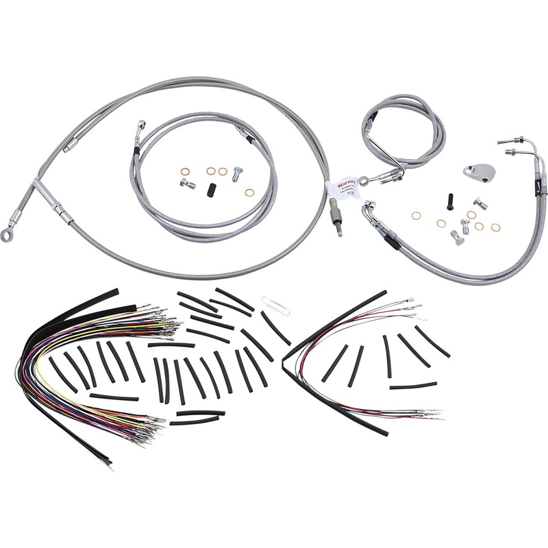 Cable Kit 18″ Braided Stainless Steel Handlebar W/Abs