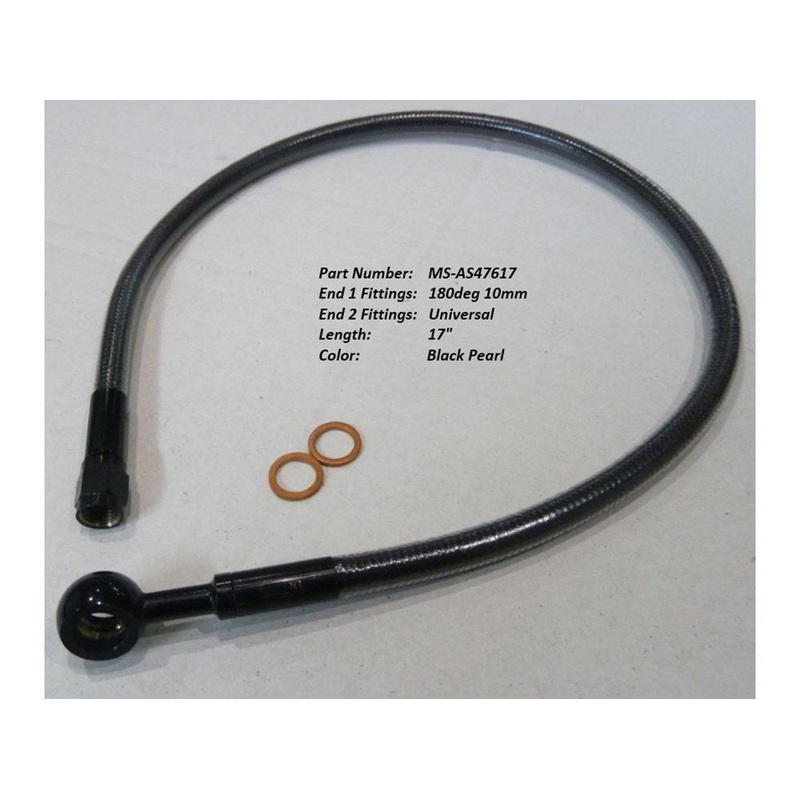 MS 17in. Upper Front Brake Line – Black Pearl.