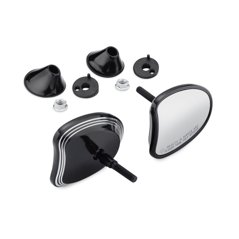 Harley Davidson 56000099A Edge Cut Tapered Fairing Mount Mirrors KIT,MIR,PREMIUM,EDGE-CUT,FLHX