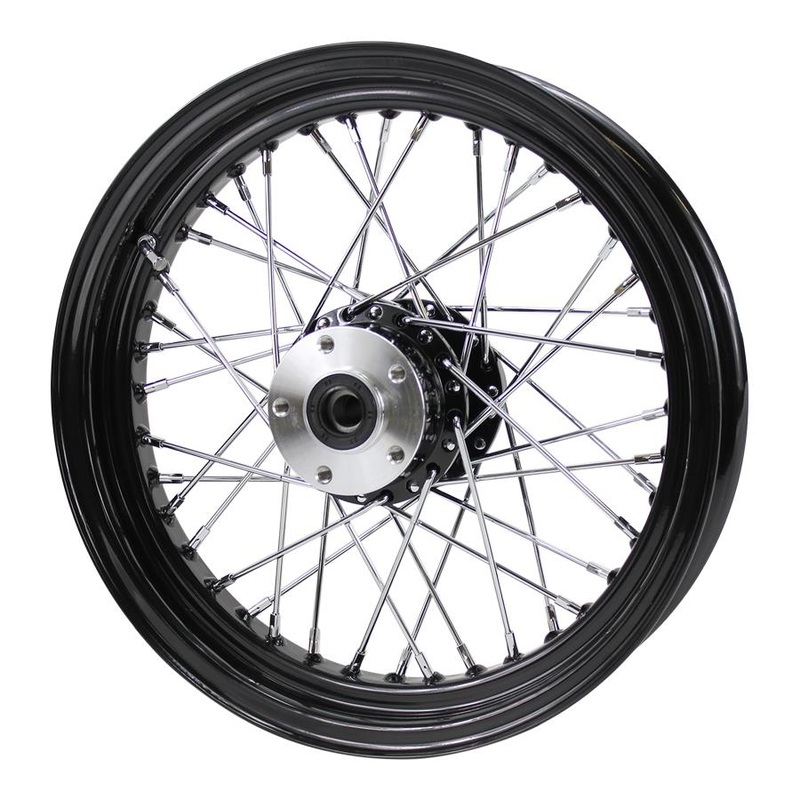 Moto Iron Complete 16 x 3 Rear Wheel for 1979-1999 Harley-Davidson – Black