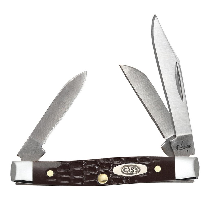 CASE KNIVES BROWN SYNTHETIC SMALL STOCKMAN