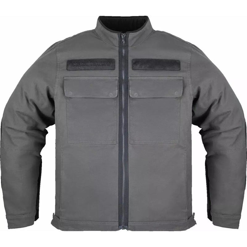 Icon Mototanker CE Textile Jacket Grey