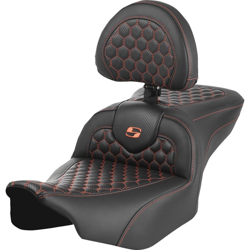 Roadsofa HC With Driver’s Backrest Seat, Orange Stitch – 23+ Touring