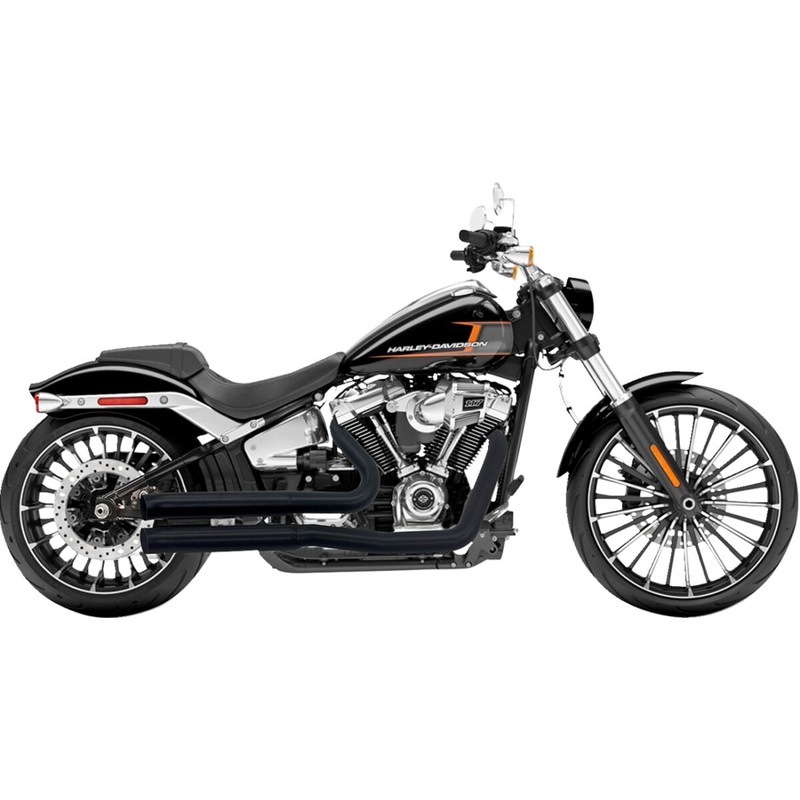 Dual Straight Muffler 2×2 Exhaust System, Chrome – 18-21 Softail