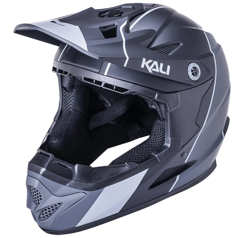 Kali Zoka Stripe Youth Cycle Helmet Matt Black / Grey