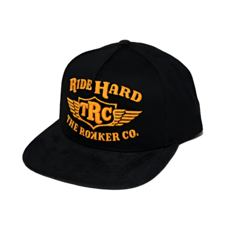 Rokker Ride Hard Snapback Cap Black / Black