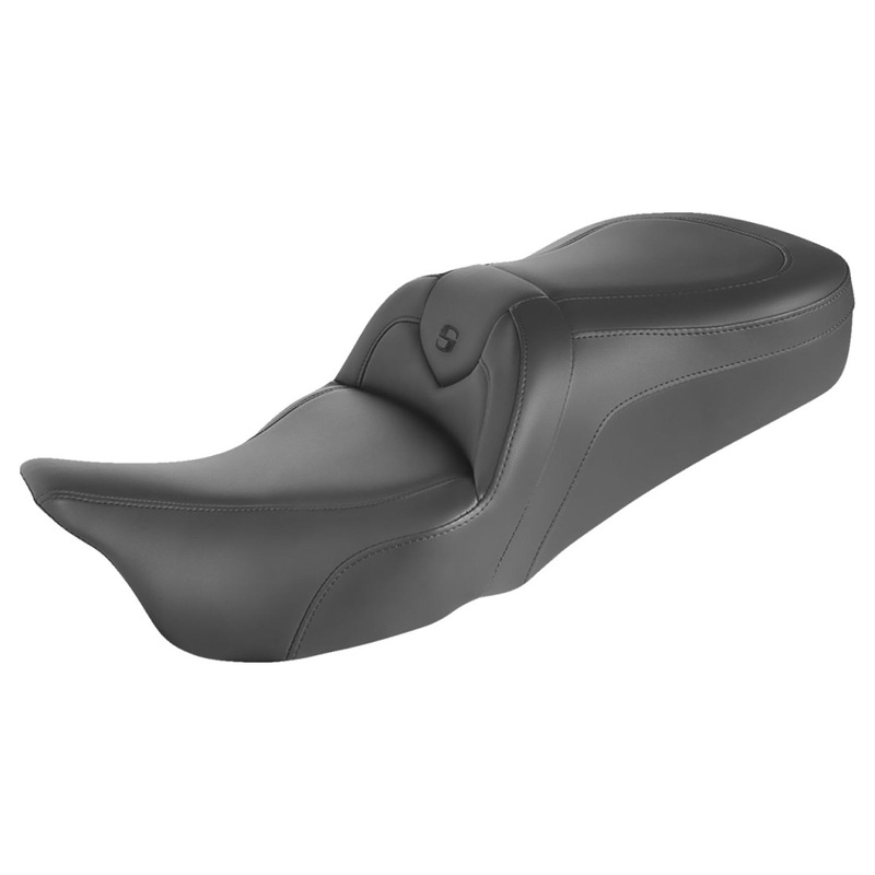 SADDLEMEN – RoadSofa Seat – without Backrest – Black w/ Black Stitching – 97-98 FLHR (EXCEPT FLHRS)
