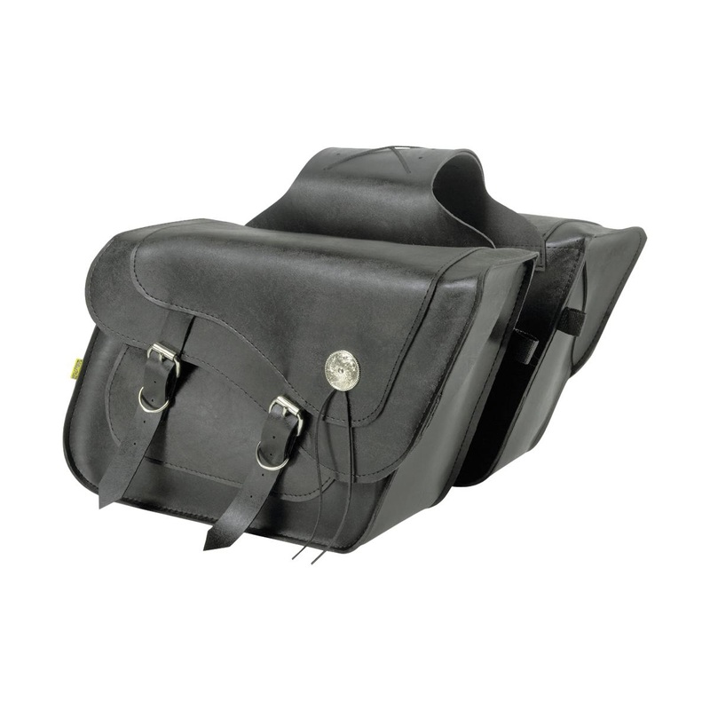 Willie & Max Deluxe Fleetside Slant Throw Over Saddlebags Black
