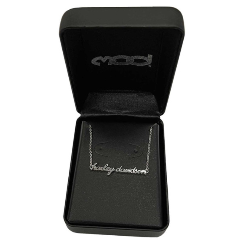 Harley-Davidson Women’s H-D Delicate Cursive Script Chain Necklace HDN0375