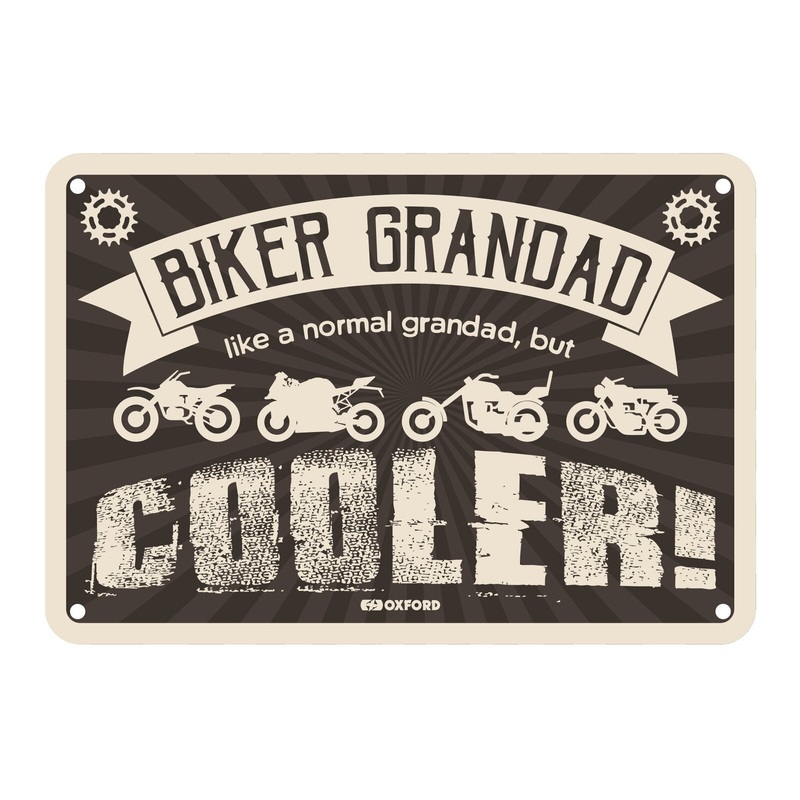 Oxford Garage Metal Sign: “Biker Grandad Cooler”