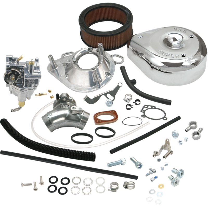 S&S Super E Carburetor Kit – Chrome – 93-99 Evolution Big Twin