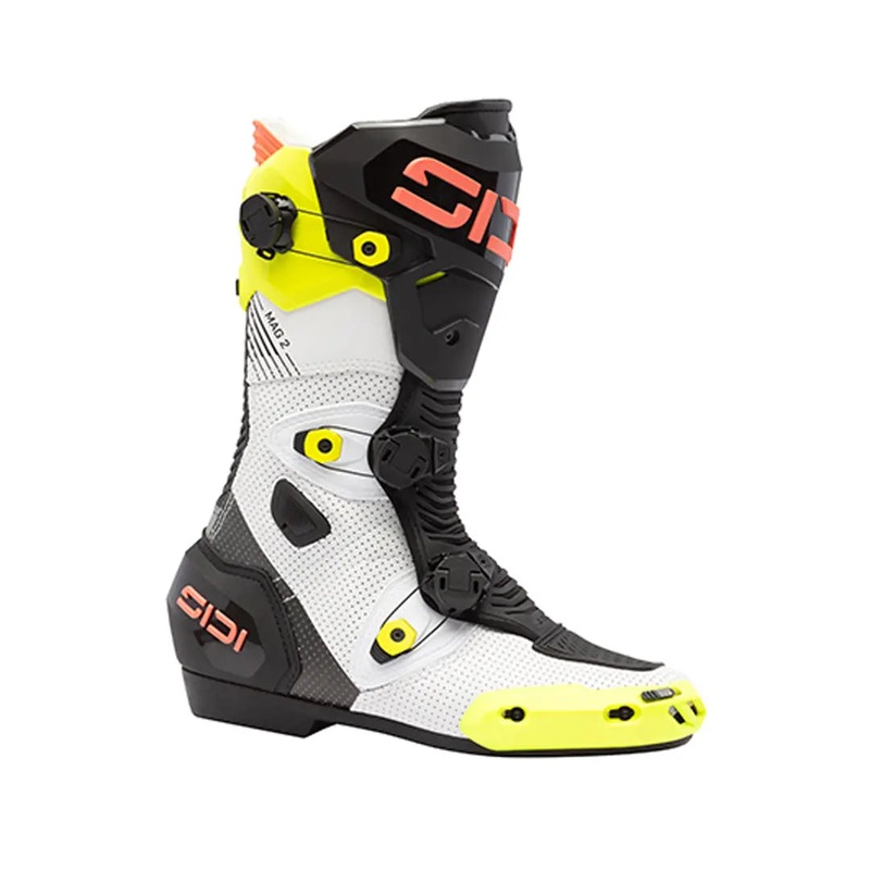 Sidi Mag 2 Air CE Boots Fluo Yellow / Fluo Coral