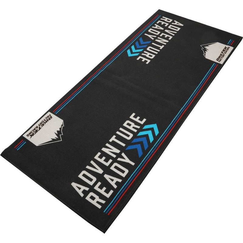 BikeTek Adventure Series Garage Mat Black / Blue