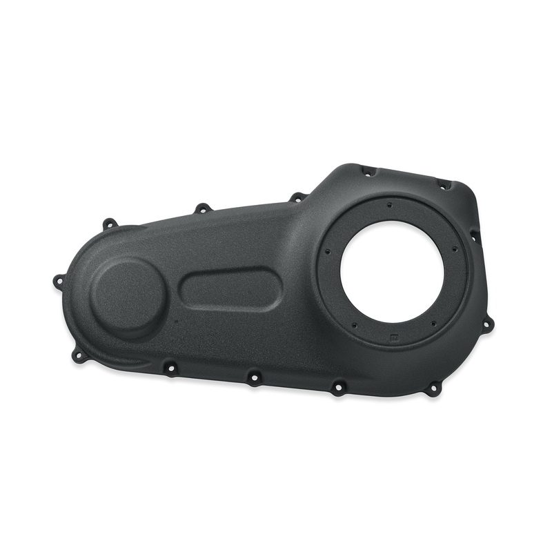 Harley Davidson 60717-07A Wrinkle Black Primary Cover OUTER COVER ASSEMBLY FORWARD CONTROL (BLACK WRINKLE) (VAM, GY4 & GYM-FWD)