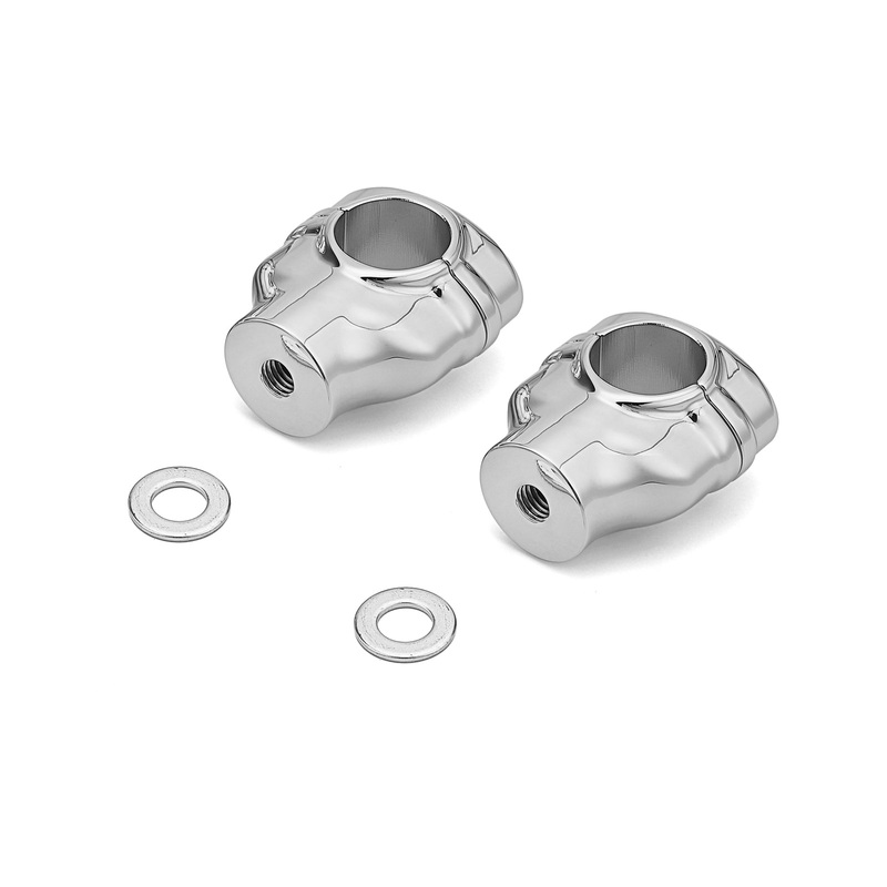 Harley Dyna Fat Bob Street Bob 2” Rise Chrome Handlebar Risers Clamp