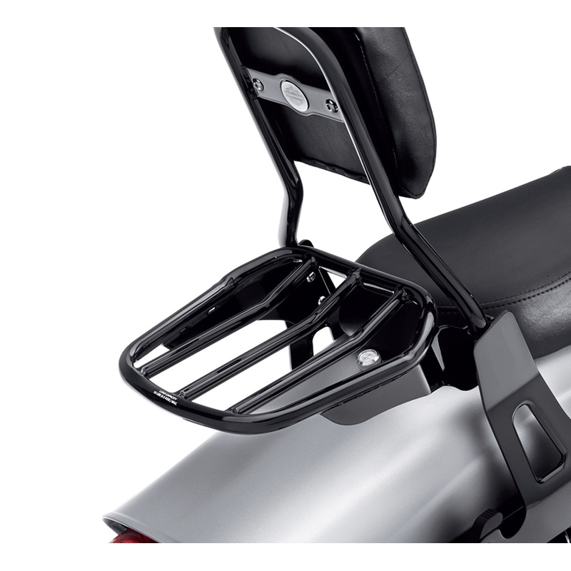 Harley Davidson 54049-10 Custom Tapered Sport Luggage Rack- Gloss Black RACK,T-PAK LUGGAGE,X