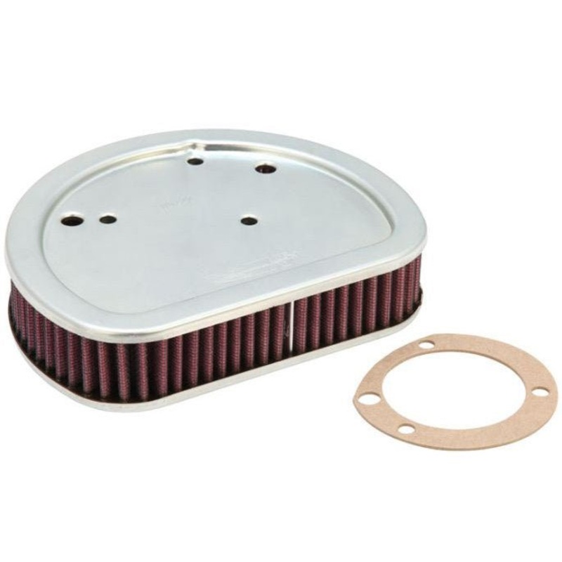 K&N  Air Filter-T/Cam with OEM Round A/Cleaner Cover.