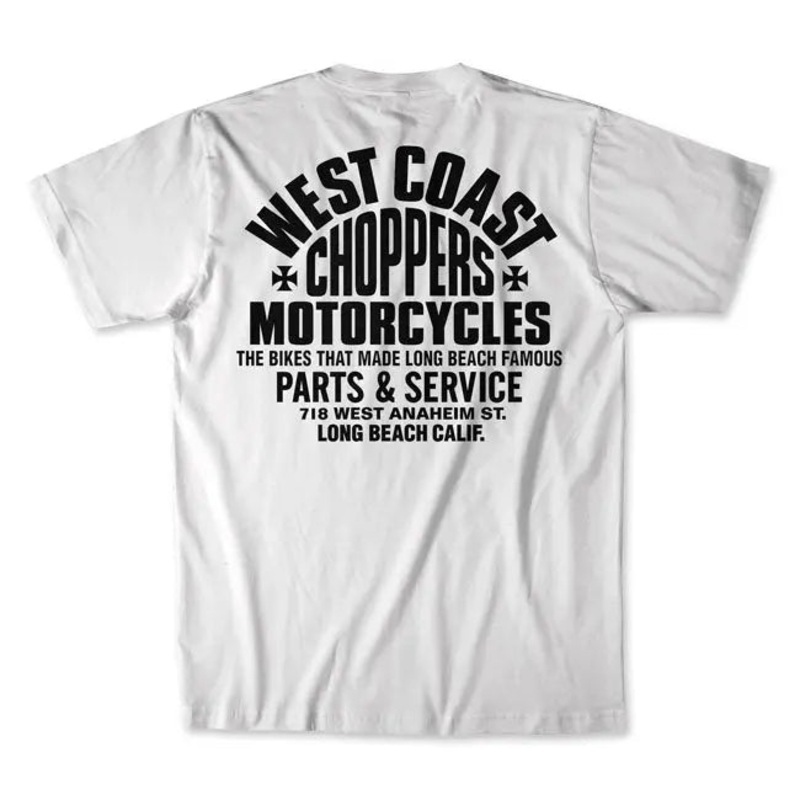 West Coast Choppers Parts T-Shirt White / Black