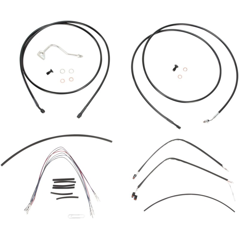 Cable Kit 15″ Black Vinyl Stainless Handlebar W/Abs