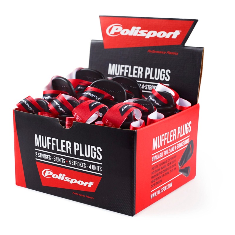 Polisport Muffler Plugs Mixed Retail Pack 10 pcs – Black