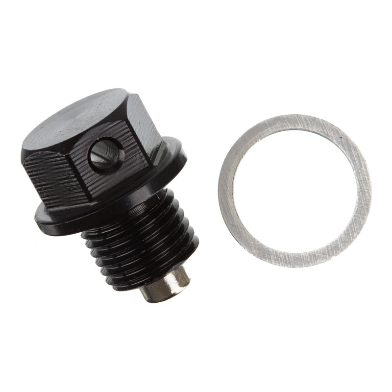 Whites Magnetic Sump Plug M12 x 10 x 1.25 – Black