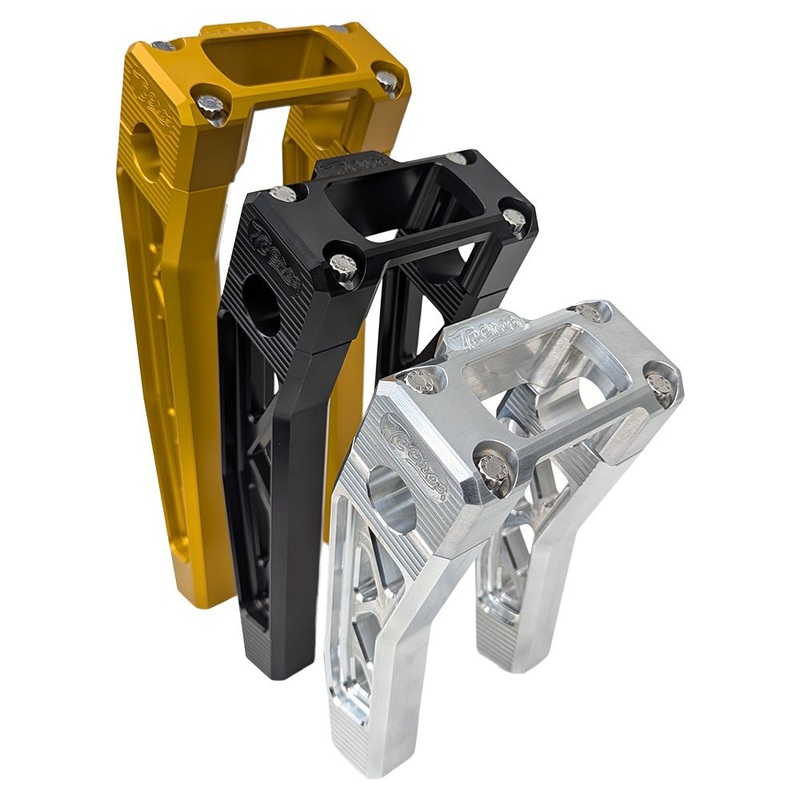 TC Bros. Pro Series Pullback Truss Riser fits Harley M8 Softail Digital Gauge