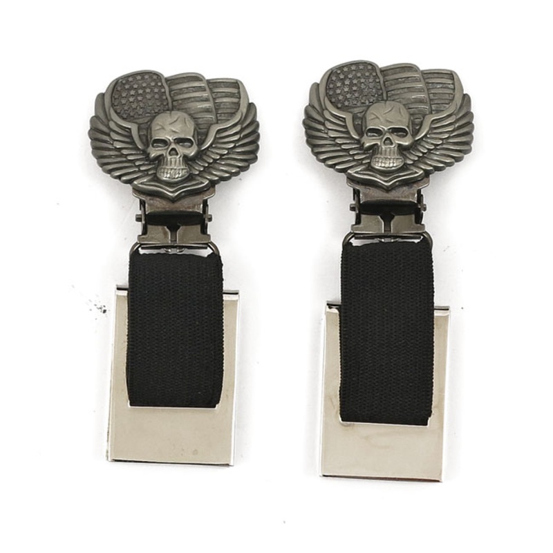 Ryder Clips Front Clips Bones / Skull For Stirrups / Strap / Engineer / Harness Boots