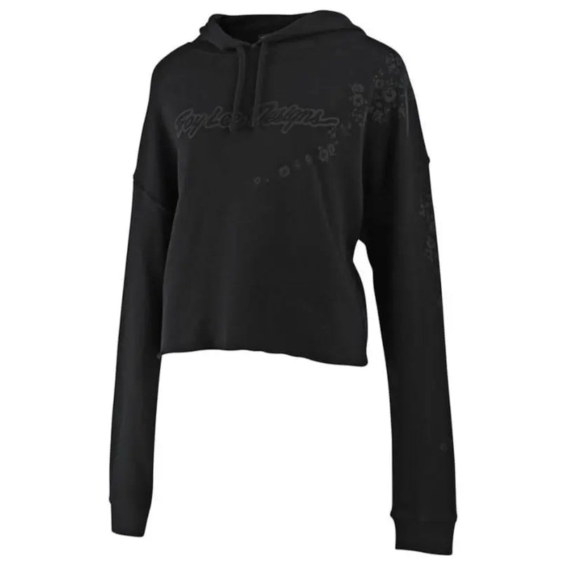 Troy Lee Designs Signature Floral Crop Ladies Pullover Black