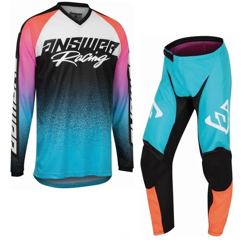 Answer Racing Syncron Prism Motocross Pant & Jersey Kit Astana / Hyper Orange