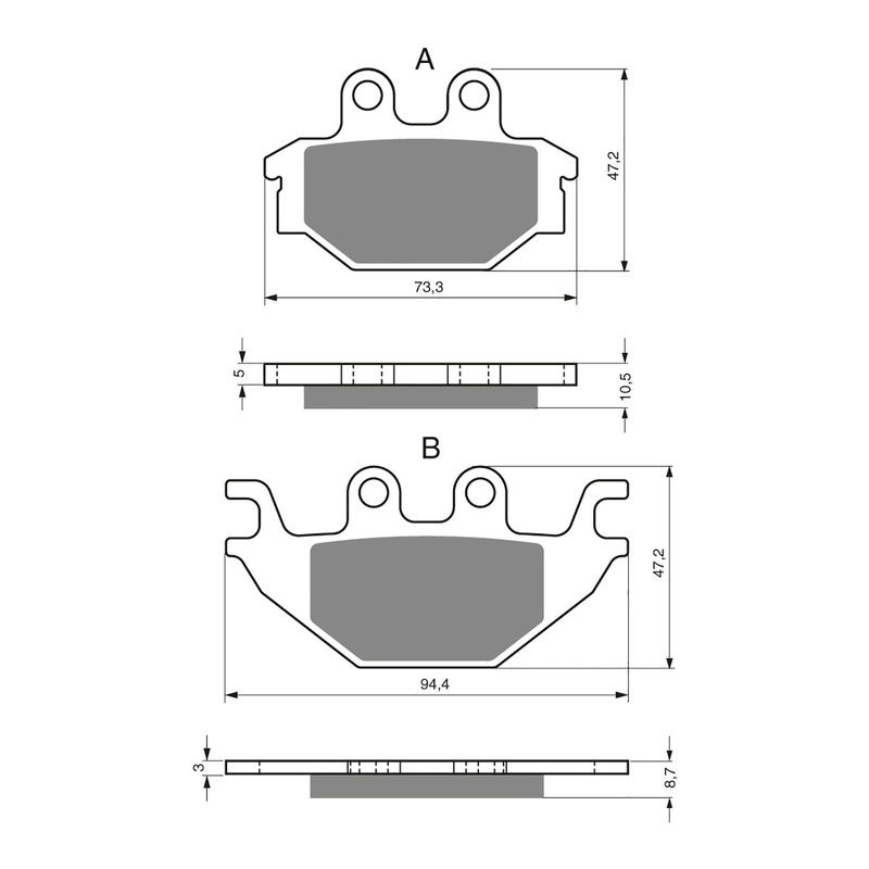 GOLDfren Brake Pads Off-Road Racing GF230 – K5 ( PR333 )