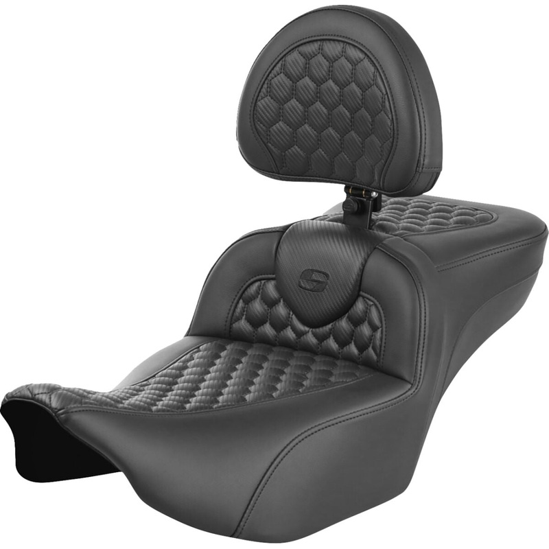 Roadsofa HC Extended Reach With Driver’s Backrest Seat, Black Stitch – 23+ Touring