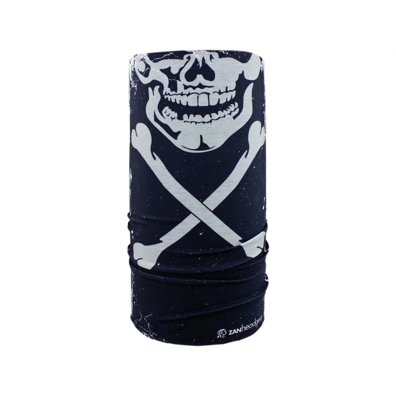 ZAN Headgear Motley Polyester Series Tube Skull Xbones