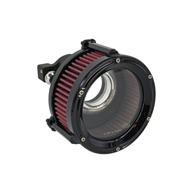 Assault Clear Air Cleaner -Gloss Black. Fits Twin Cam 2008-2017 TBW.
